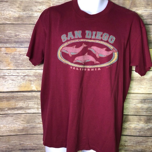 Vintage Shirt Large Single Stitch Dolphin Cali - Picture 5 of 8